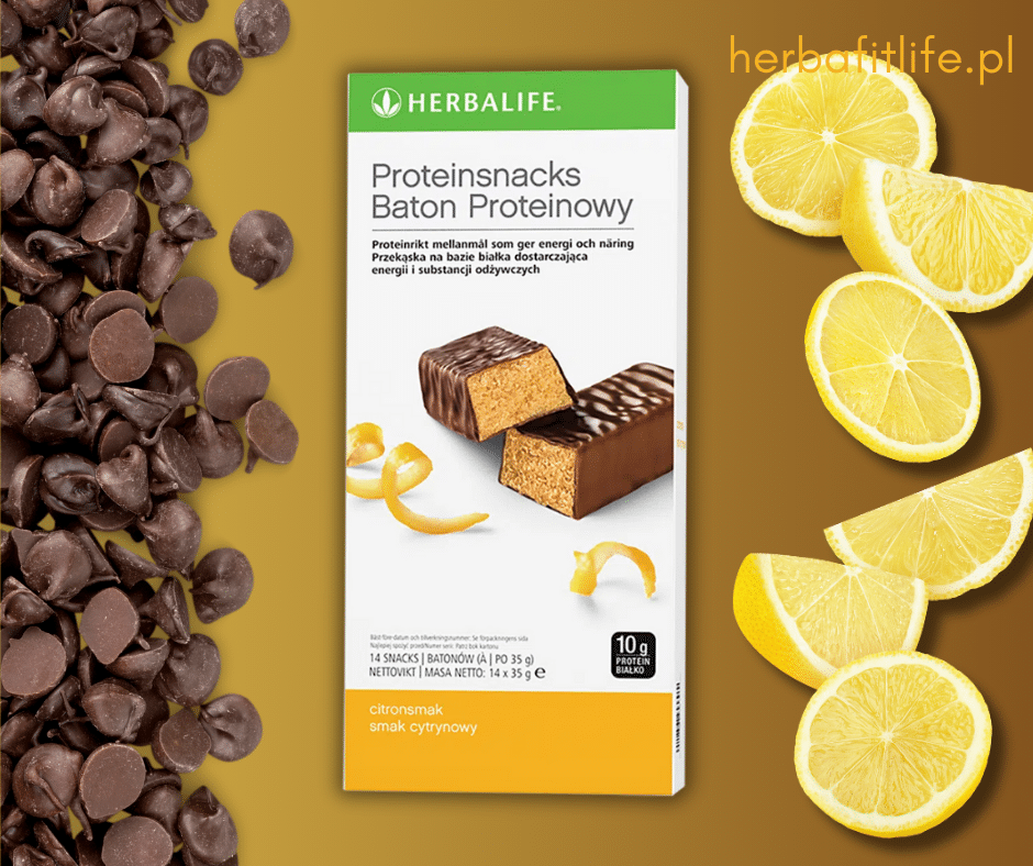 BATON BIAŁKOWY CYTRYNOWY- Baton proteinowy Produkt proteinowy o smaku cytrynowym 14 szt