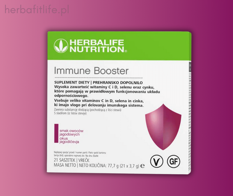 SUPLEMENT NA ODPORNOŚĆ - Immune Booster suplement diety smak owoców jagodowych 21 szt. 3,7 g